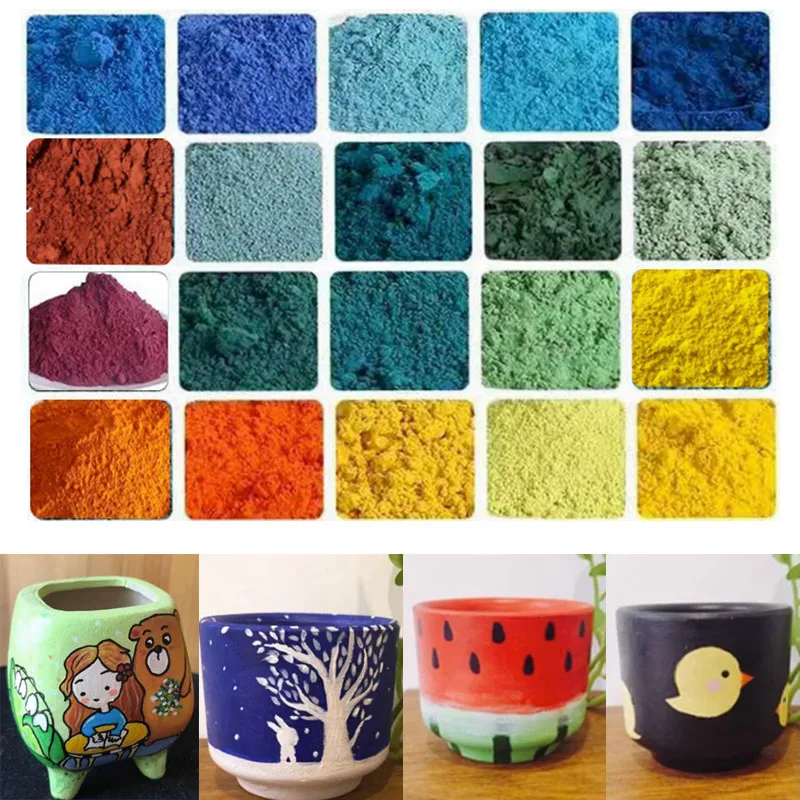 

12/24 Color set 50g Per Color Hand-painted Ceramic Glaze Powder Pigment Underglaze Painting Mud Glaze Ceramic Pigment