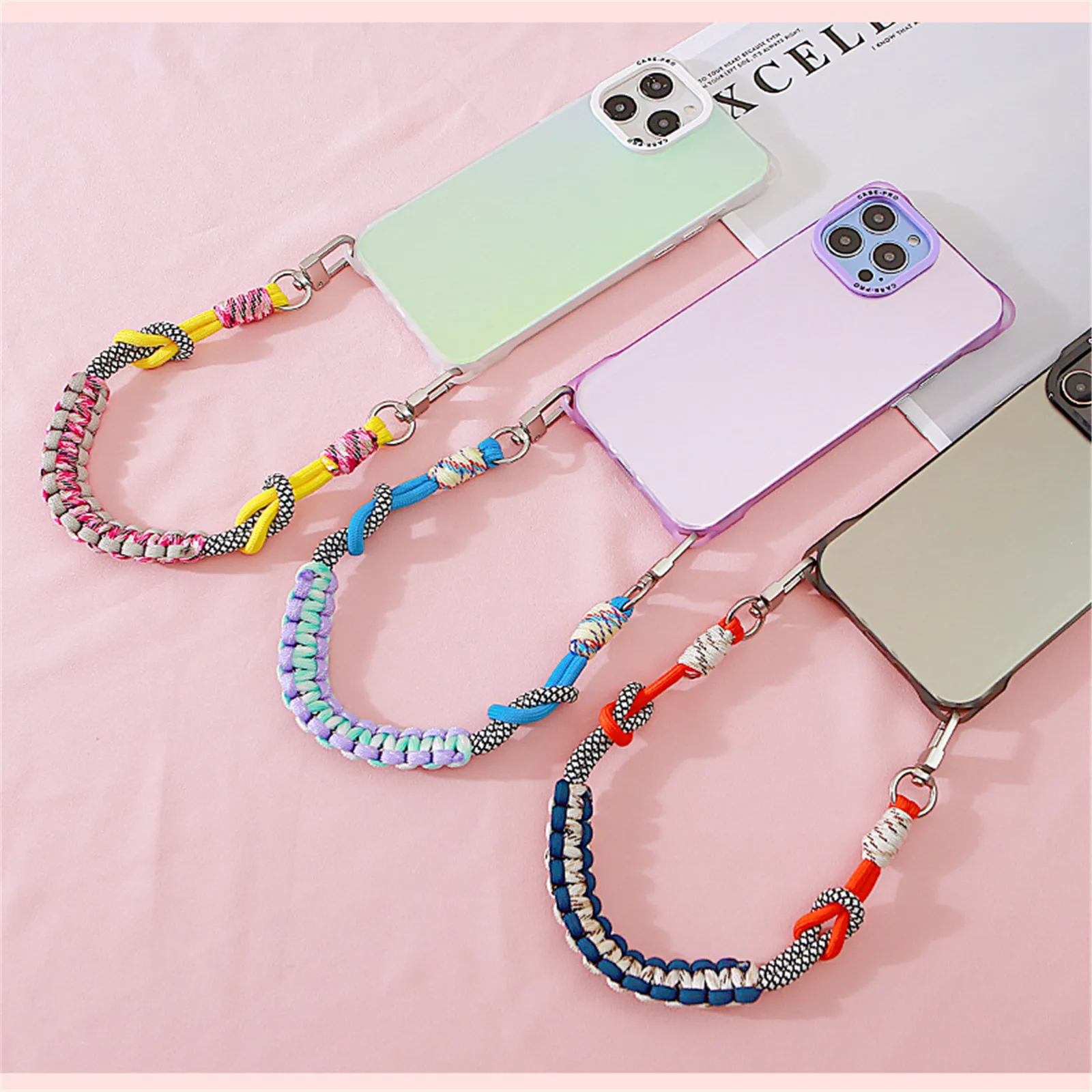 Cuerda Universal para Teléfono de Moda, Correa Corta para Celular, Lanyard Antipérdida, Cadena de Joyería, Correas para Muñeca, Accesorio de Cuerda Colgante para Teléfono.