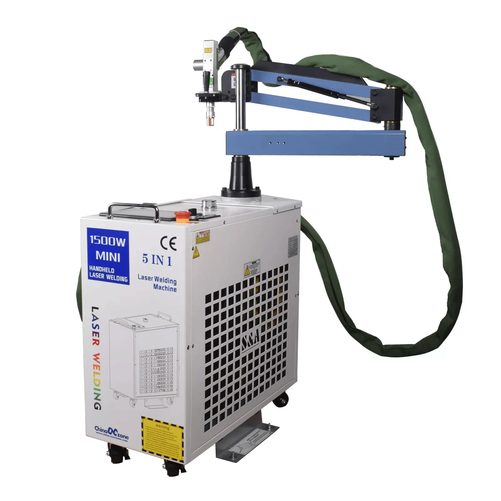 Portable 5 in 1 Handheld 1500W Fiber Laser Welding Machine for New Energy Battery Packaging