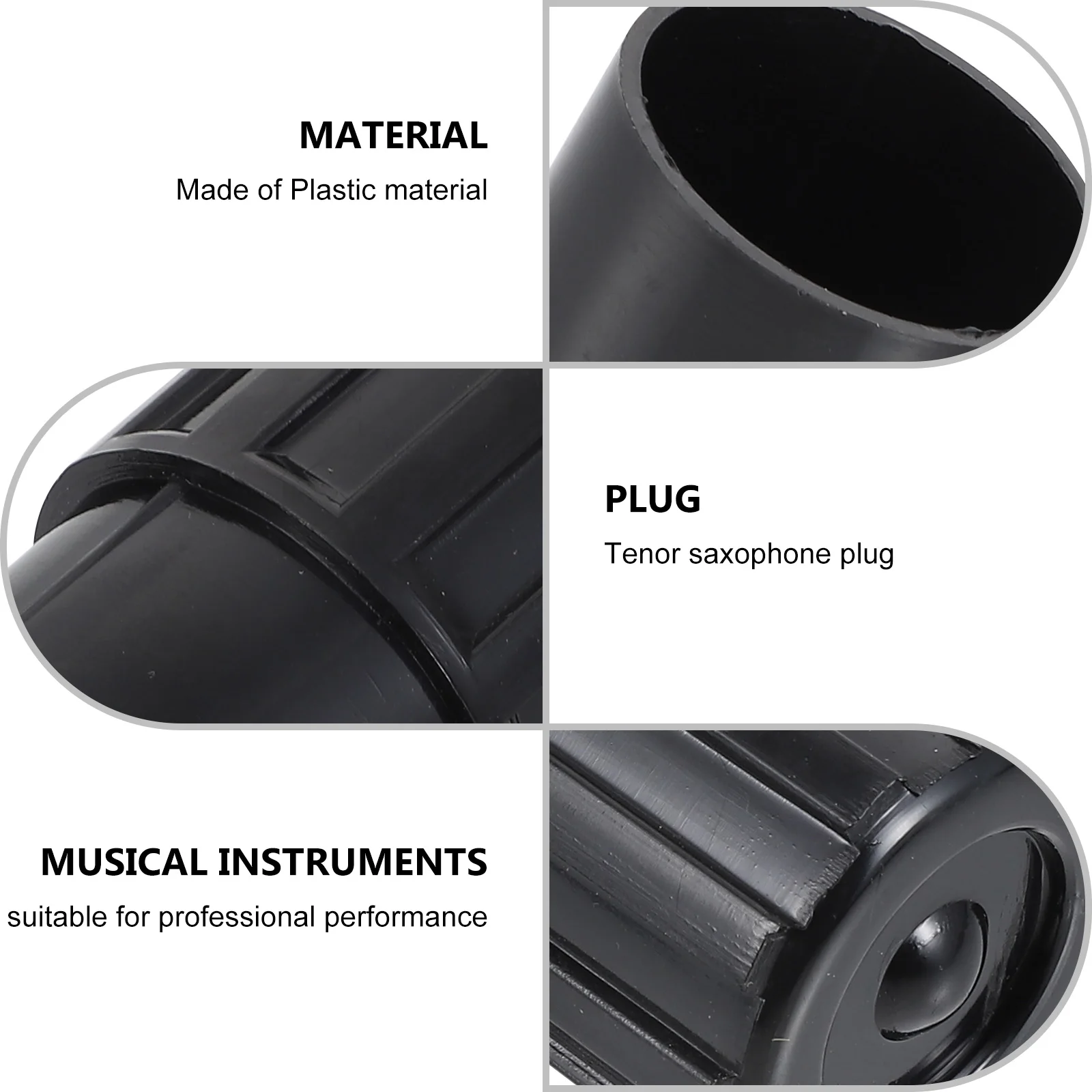 

2pcs Tenor Saxophone Plug Plastic Dust Protection Cap For Sax Mouthpiece Cover Sturdy Corrosion Resistant Accessory