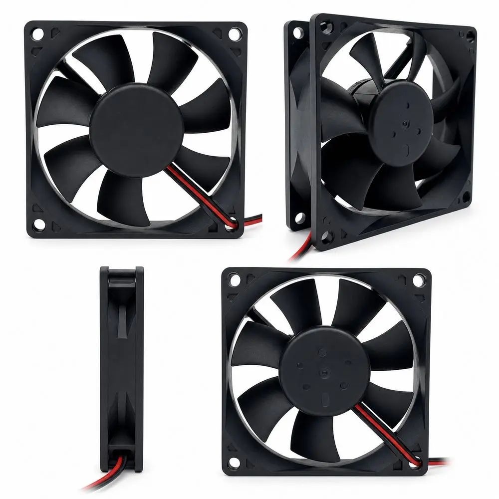 3Pin Cooling Fan Brushless Motor Square Frame Brushless Fan Heat Dissipation Wire Leads Axial Fan for EFC-08E12D-EF05/EF04