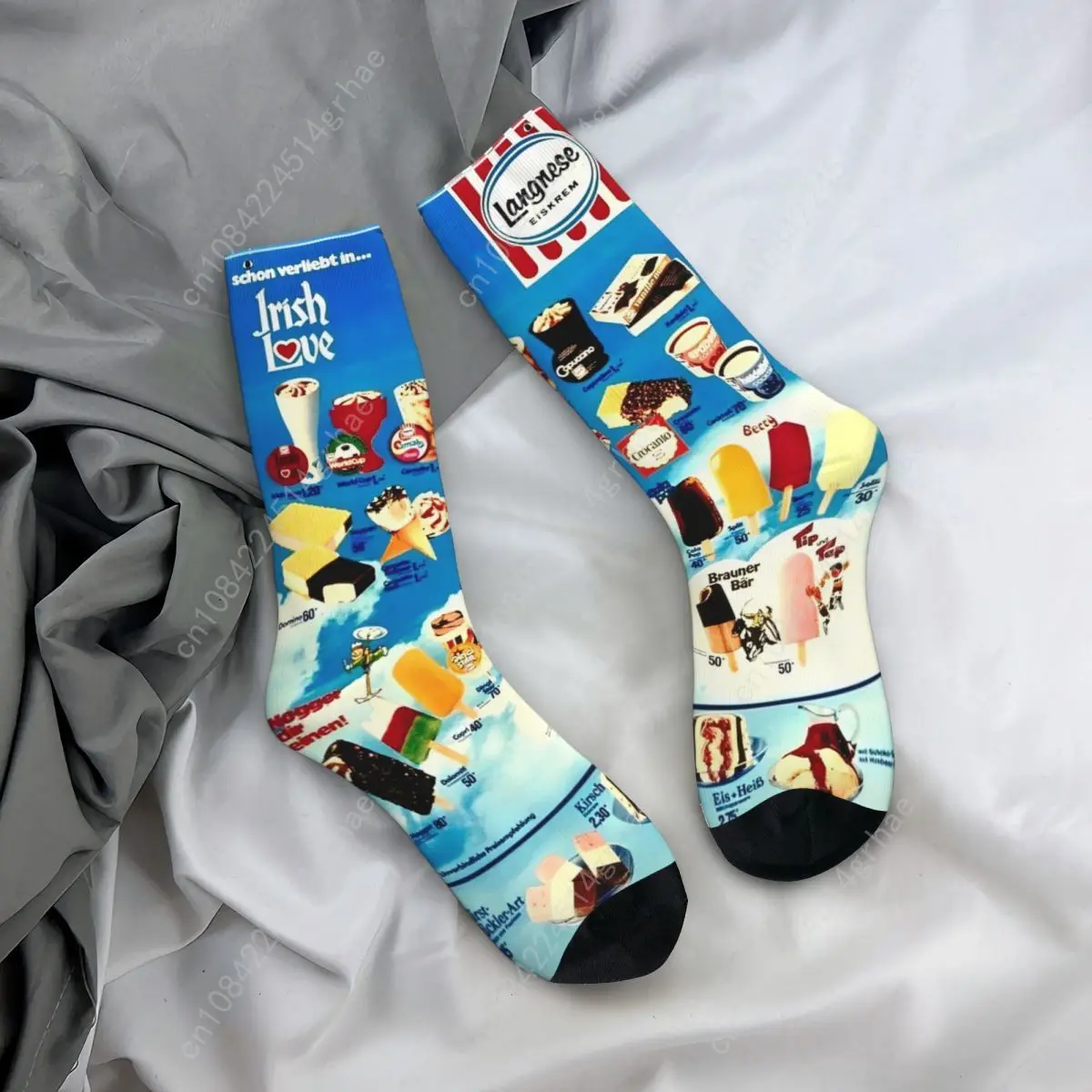 Eis Druck Strümpfe Design Mode Socken Frühling Anti Slip Socken Paar Laufen Hohe Qualität Socken