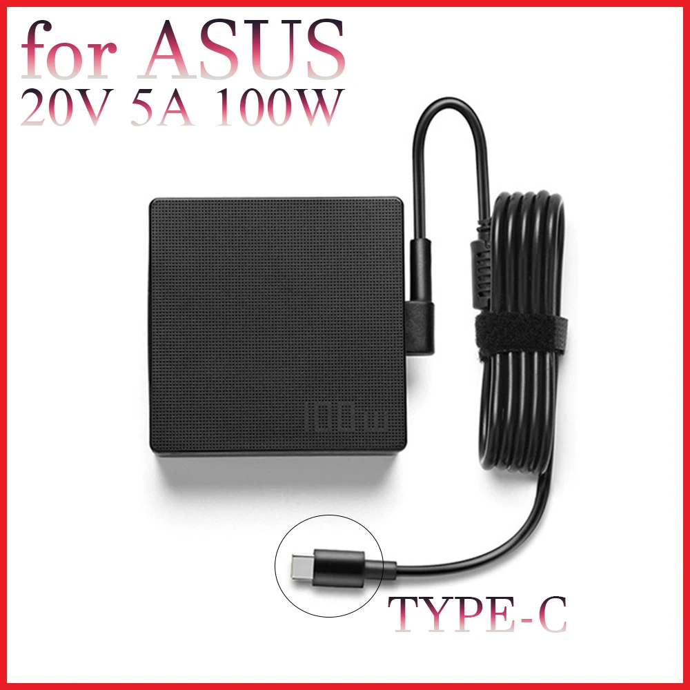 carregador portatil para asus rog zephyru 100w 20v 5a adaptador tipo c gv301qh g533qm ga401qe ga401qm ga503qm ga551qs gx703hs a20100p1a 01