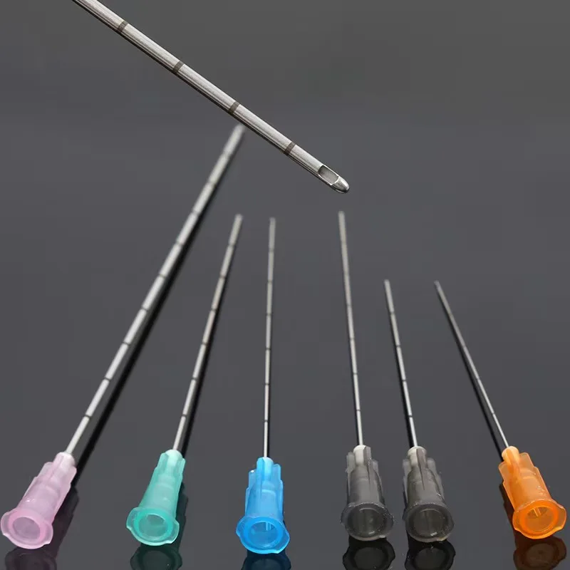 Manufactury disposable Blunt Tips cannula 14g/18G 100mm 25G 27G 50mm Blunt FineCanula beauty tool parts micro cannula tools