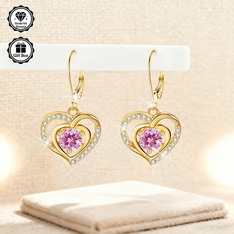 

Ювелирные изделия LAMVOICE для женщин/серьги с 1-каратным цирконием, рождественский подарок для ювелирных изделий высокого качества, гипоаллергенные серьги-крючки