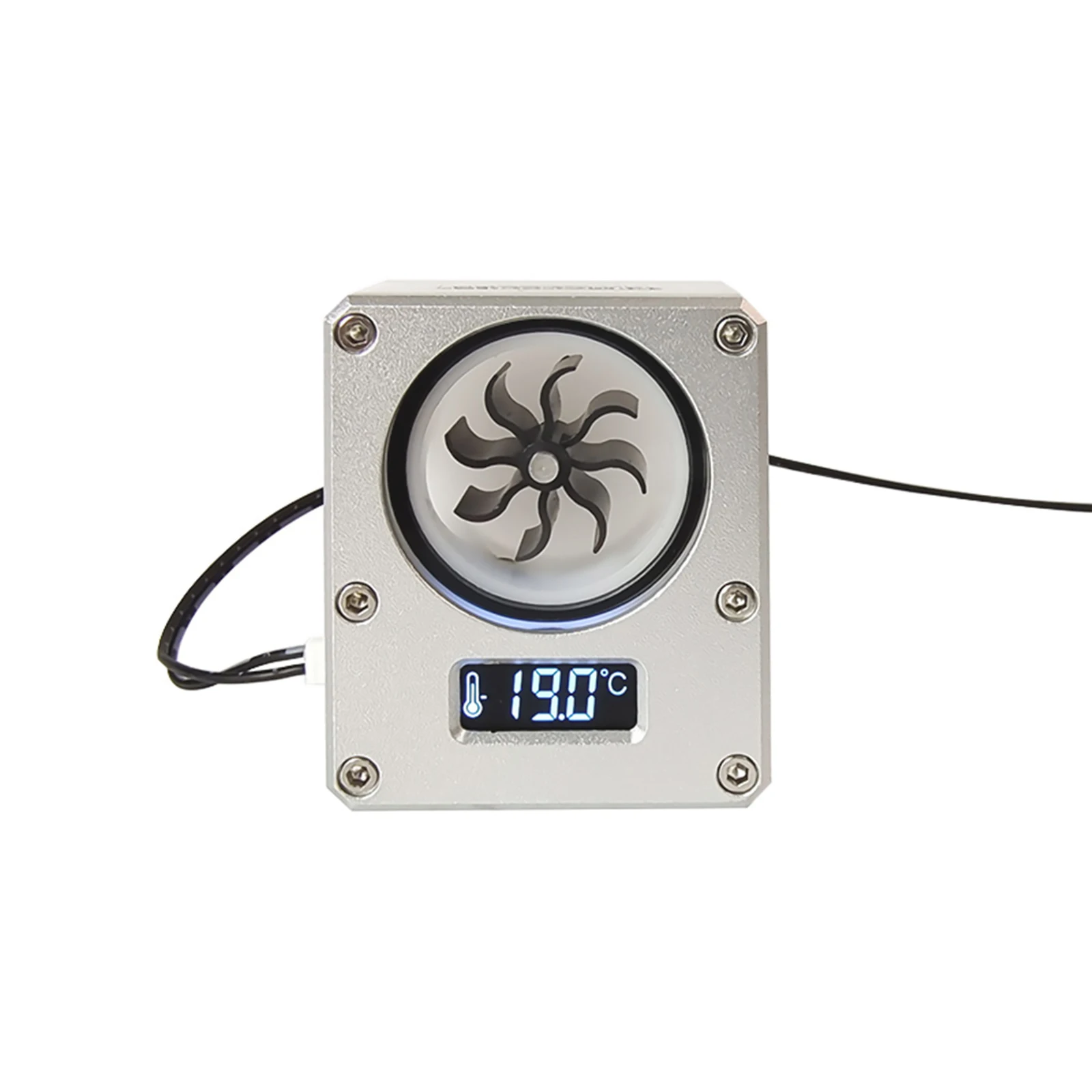 Water Flow Meter Indicator With Temperature Sensor System Monitor Display Thermometer Flow Sensor VA LCD Screen PC Water Cooling