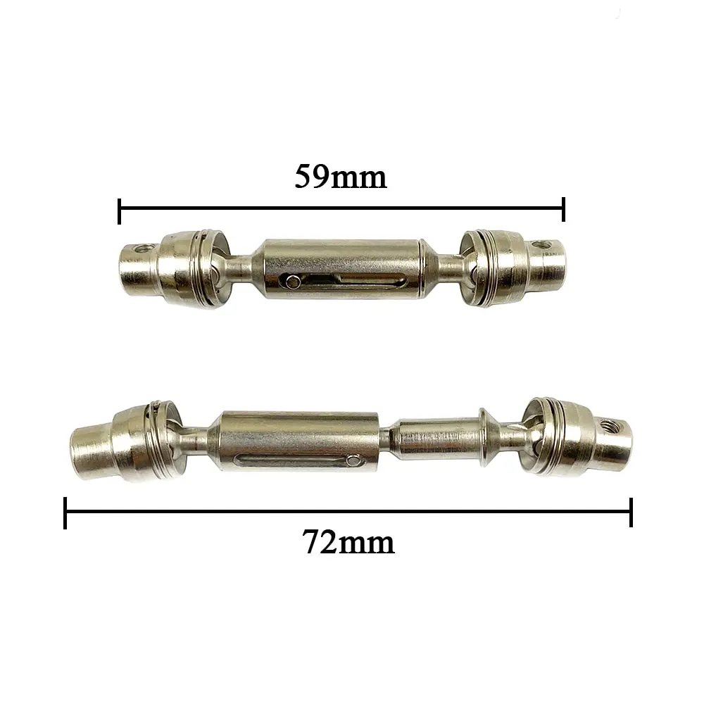 Arbre de transmission avant et arrière en métal pour camion Henglong WPL Ural, pièces de rechange pour voiture RC, B36, B16, C14, C24, B24, MN, D90, MN99S, 2 pièces