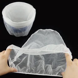 5Pcs Nylon Net Paint Strainer Bag Latex Paint Screen Net With Elastic Top Opening Filter Impurities Home Decoration Paint Tools