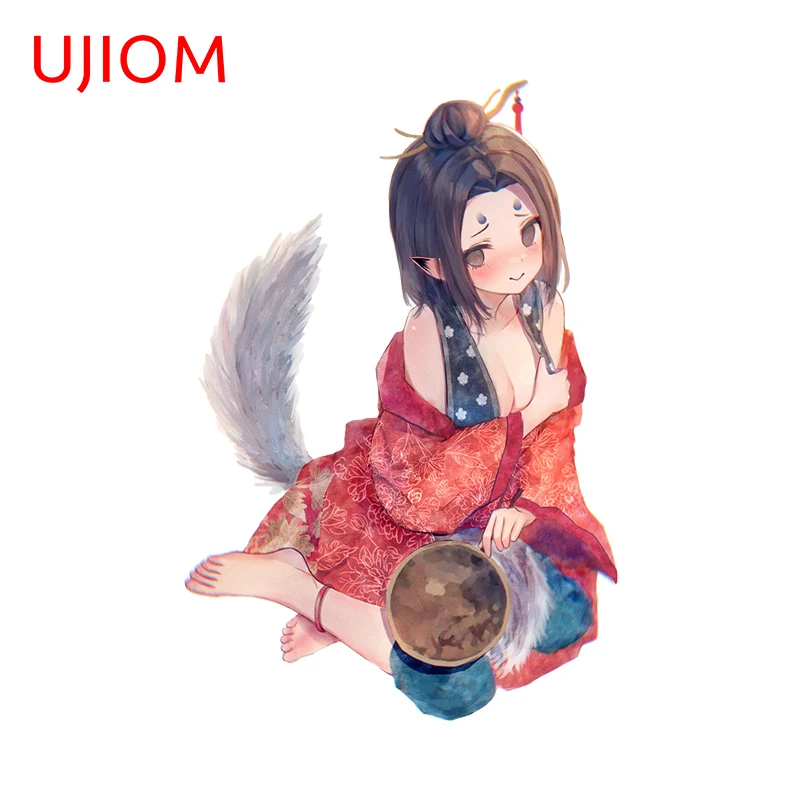 UJIOM 13cm × 8.8cm Blackmyth Wukong Fox Wall Sticker Lovely Girl Veneer Decor Decals Creative Game Room Living Room Decoration