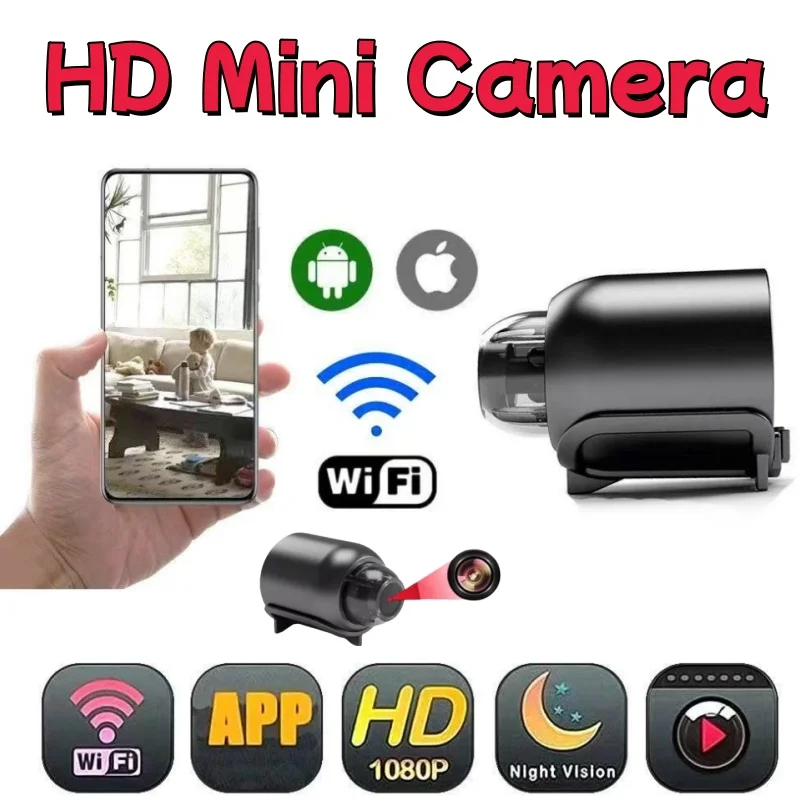HD كاميرا لا سلكية صغيرة واي فاي 1080P للرؤية الليلية كاميرا IP متعددة الاستخدام المراقبة عن بعد غير مرئية مراقبة الطفل مسجل فيديو صغير