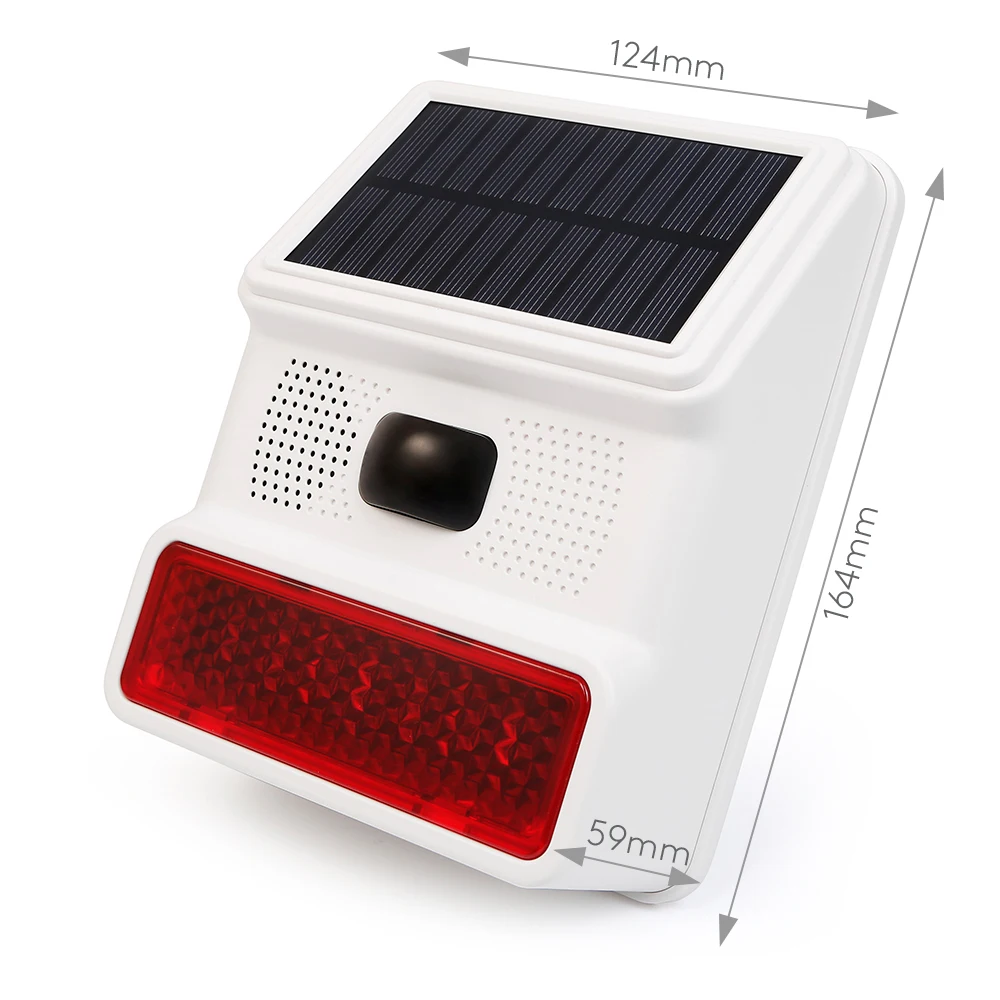 Waterproof H16-2 433MHz Solar Powered Outdoor Strobe Siren For HOMSECUR Home Security Alarm System