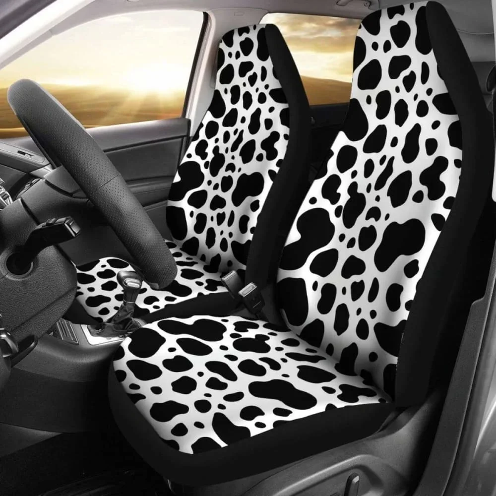 Cow Print Car Seat Covers Pack of 2 Universal Front Seat Protective Cover Car interior accessories seat cover