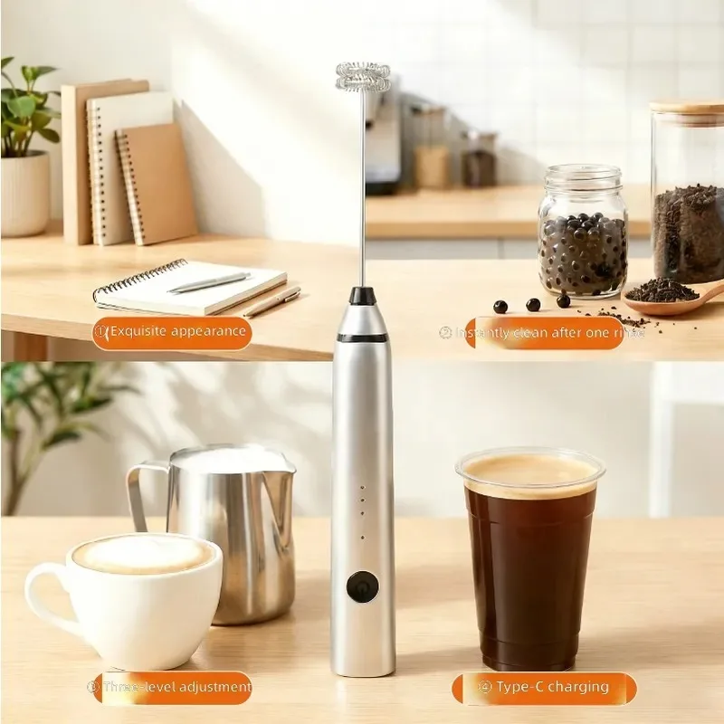 for Electric Egg Beater Household Mini Rechargeable Automatic Mixer for Egg White Cream Milk Foam Stirrer Kitchen Tool