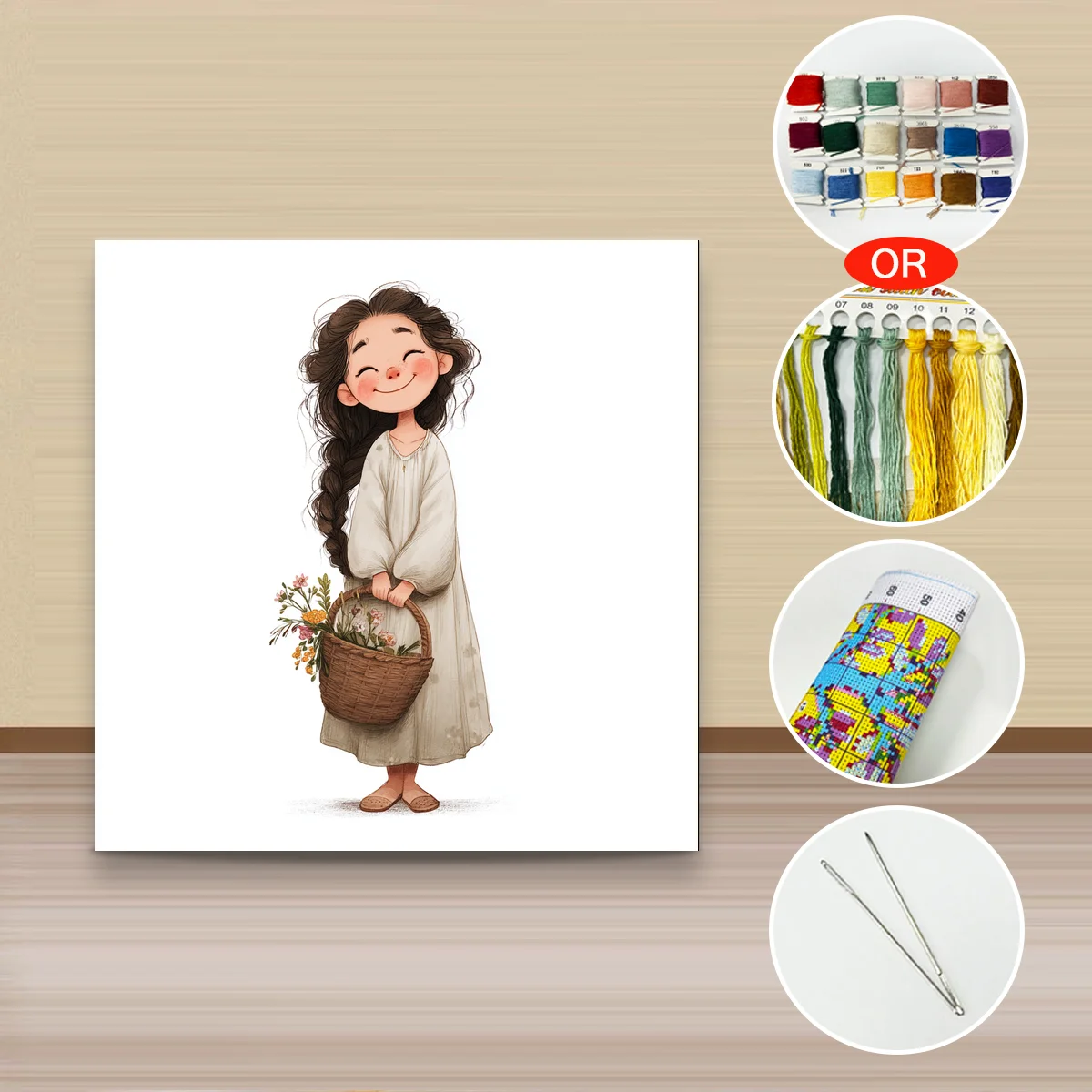1 Stück 40x40 cm/15,74 Zoll, 11Ct/14Ct Kreuzstich-Set, DIY Valentinstagsgeschenk, Stickerei-Set für Festivals, Tiermotiv – Detail 4