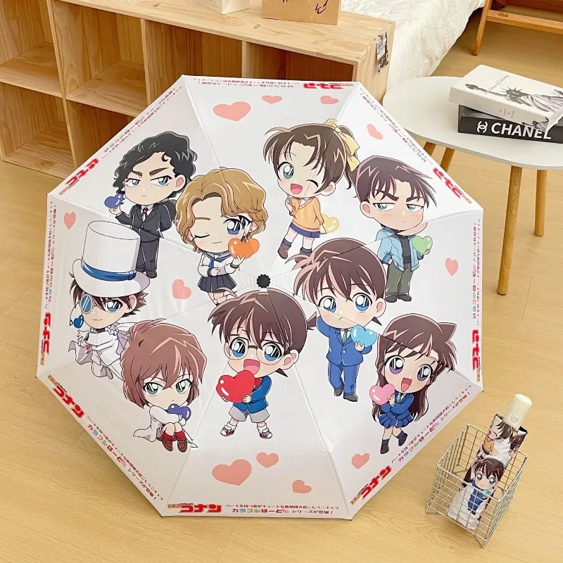 Detective Conan peripheral animation painting Kudo Shinichi Phantom Thief Kidd umbrella fully automatic folding pain umbrella