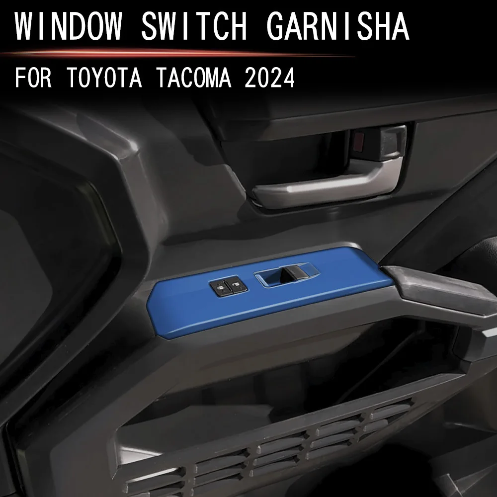 

LHD для TOYOTA TACOMA 2024 2025 ABS углеродное волокно, оконное стекло, кнопка подъема, крышка переключателя, дверной подлокотник, панель, отделка, автомобильные аксессуары