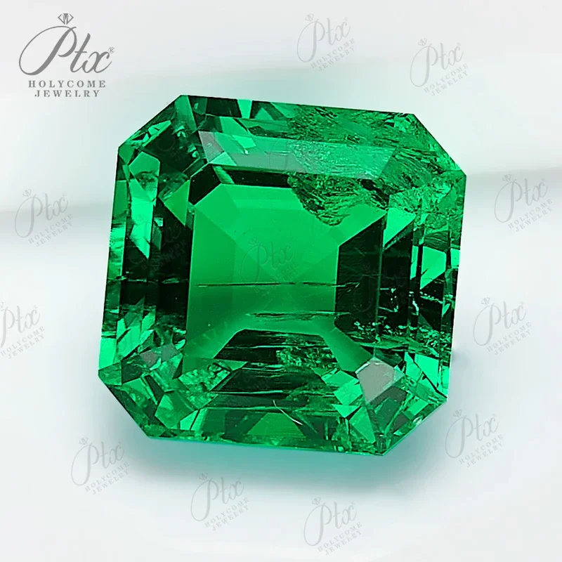 Lab Grown Colombian Emerald Green Color Asscher Cut VVS1 Top Quality Gemstone Fine Jewelry Material Comes With AGL Certificate