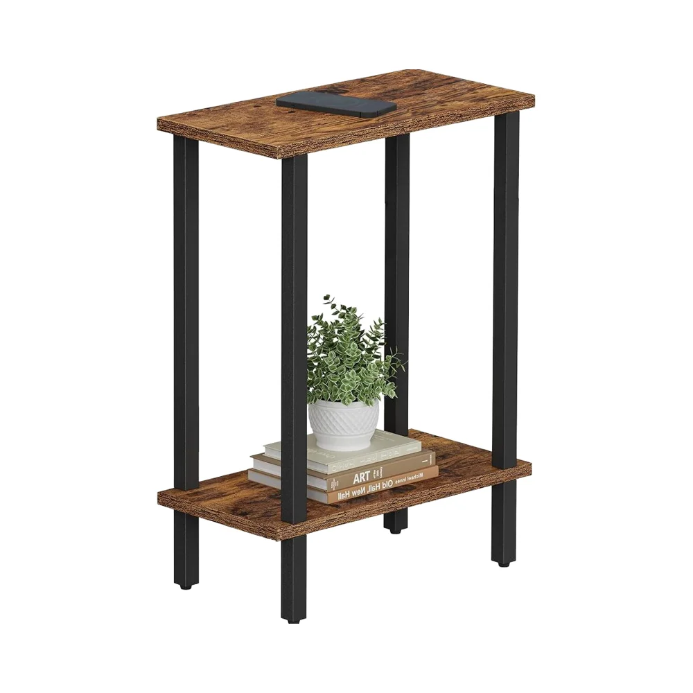 

Hot Selling Modern Narrow Sofa Side Table Small Space Coffee Table Storage Rack Bedside Table Factory Wholesale Console