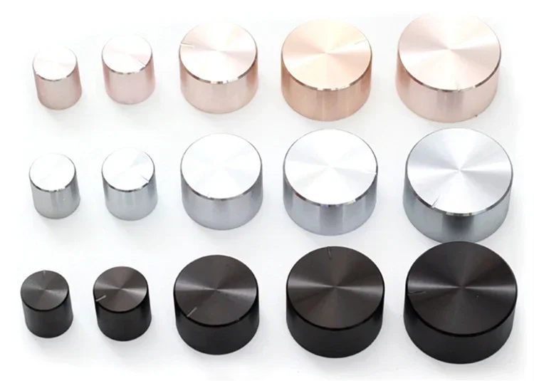 

Aluminum plastic potentiometer knob 17*17 19*17 26*17 30*17 34*17 40*19 48*22*6mm Plum handle Chassis volume cap amplifier knobs