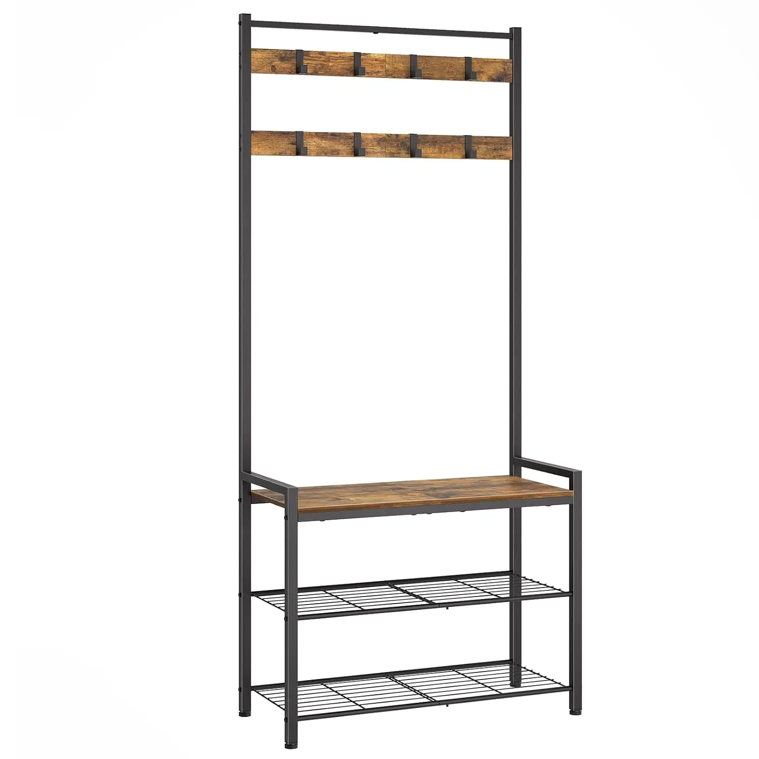 

Hall Tree, Coat Rack with Shoe Bench, Entryway Bench with Shoe Storage, Multifunctional Entryway Storage Organizer,, Customized