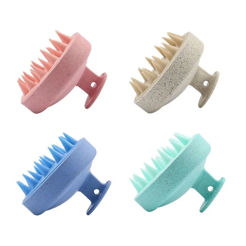 Silicone Shampoo Brush Head Scalp Massage Comb Hair Washing Comb Body Massage Brush Bath Shower Brush Salon Hairdressing Tool