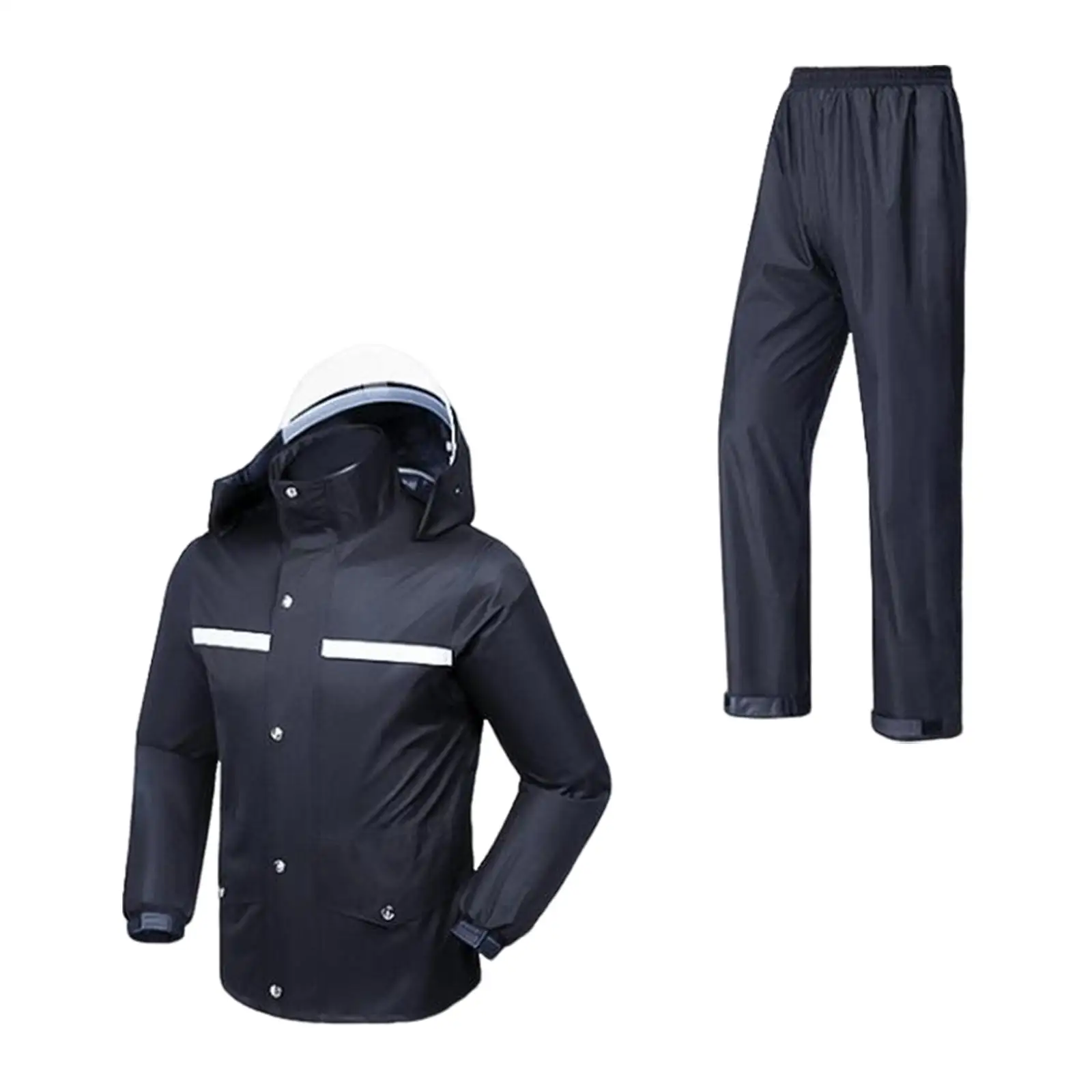 

Rain Suit Jacket and Trouser Suit Hooded Zipper Closure Stylish Breathable