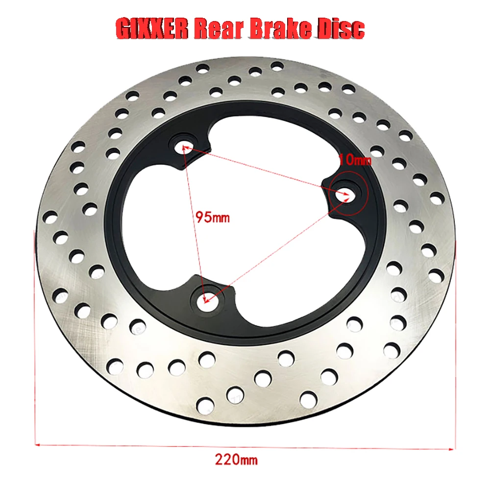 

GIXXER Rear Brake Disc GSX150F/N CB250/400 Brake Disc 220mm Three-hole Flat Plate Motorcycle Brake Disc