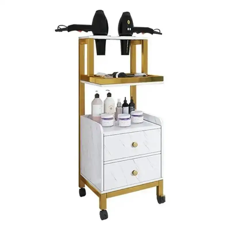 

Beauty Hair Trolleys light Luxury Salons Salon Salon Tool Trolley Creative Salon Furniture Multi-layer Storage Rack with Wheels