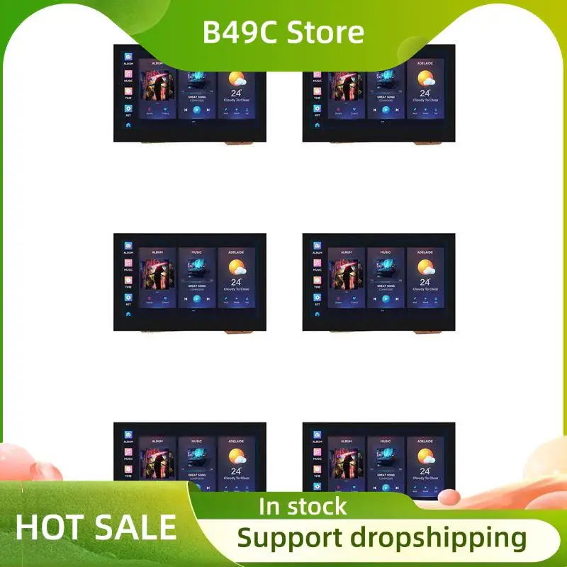 

B49C 6X ESP32-S3 4.3Inch Capacitive Touch Screen Development Board Dual-Core Processor 240Mhz Wifi Bluetooth On-Board Antenna