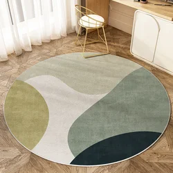 Green Morandi Round Carpet Dresser Room Swivel Chair Bedroom Nonslip Carpets Cloakroom Makeup Stool Rocking Chair Soundproof Rug