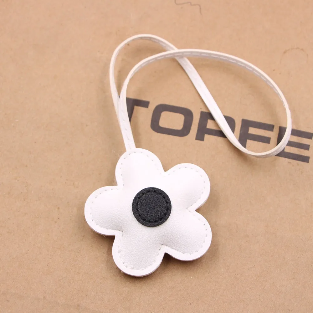 بو الجلود عباد الشمس حقيبة قلادة المتناقضة الكرتون خمسة البتلة زهرة المفاتيح موضة سيارة كيرينغ حقيبة قلادة حقيبة حلية