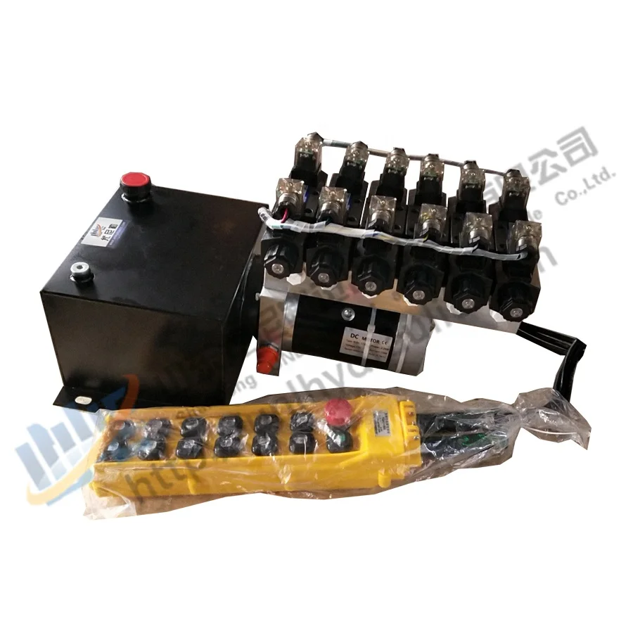 Supplier 12 v v hydraulic cylinder pump motor double acting unit hydraulic power pack unit