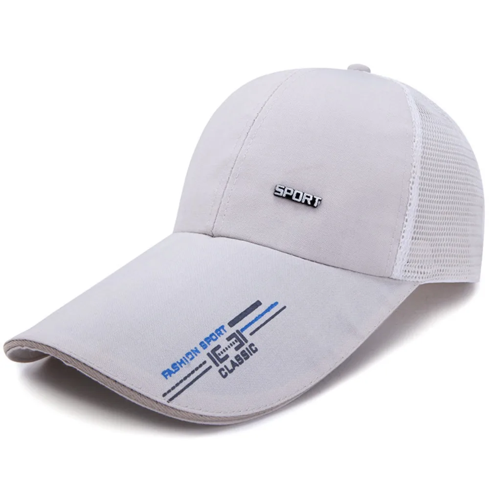 

Fashion Long Brim Baseball Cap Casual Breathable Visor Adjustable Simple Sunshade Hat Outdoor
