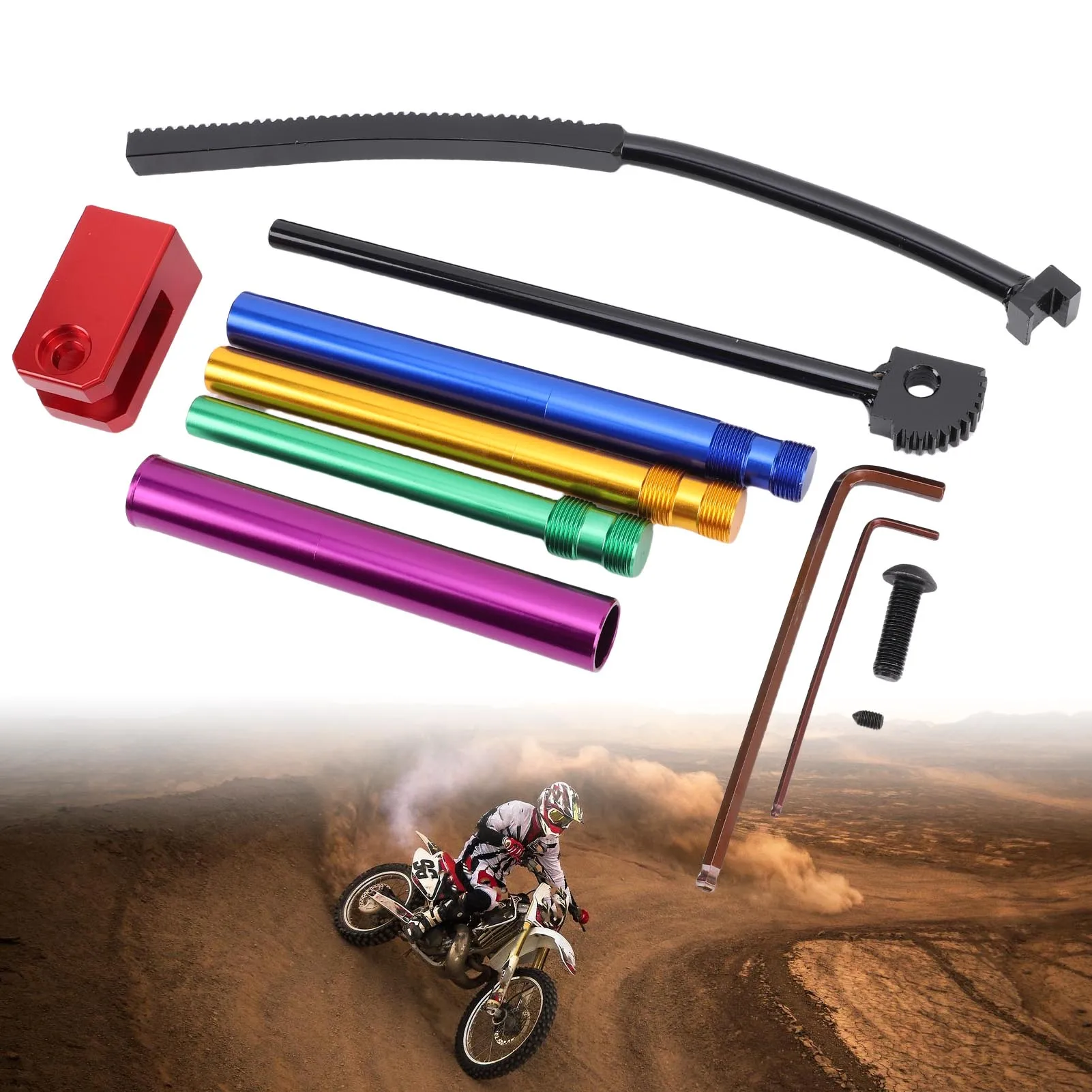Motorrad Off Road Reifenwechselsatz Kompakter Dirt Bike Reifenwechsler für 16-21 Zoll Räder Dirt Bike Reifenwechsel Ersatzwerkzeug