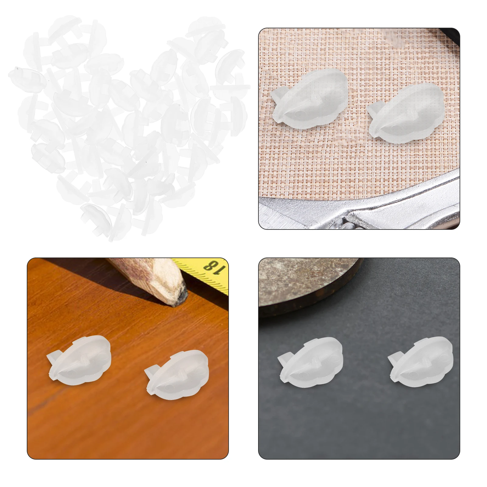 

50 Pcs Glass Partition Bracket Door Panel Clips Mirror Frame Retainer Cabinet Shelf Holders Bookshelf for Wood Shelving Buckle