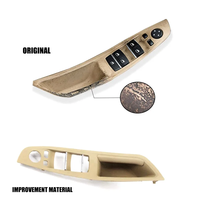 

Прочная накладка на панель внутренней дверной ручки BMW 51417225875 LHD Бежевый