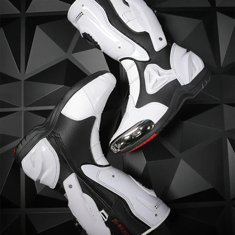 Professional Highway Racing Sports Motorcycle Shoes Titanium Alloy Motocross Boots Botas Hombre Men Motorcycle Riding Boots