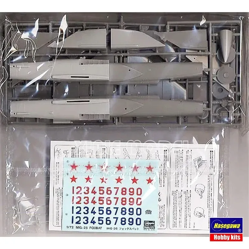 Hasegawa 00434 MiG-25 Foxbat [معترض القوات الجوية الروسية] 1/72 مقياس أطقم منمذجة لتقوم بها بنفسك لعبة