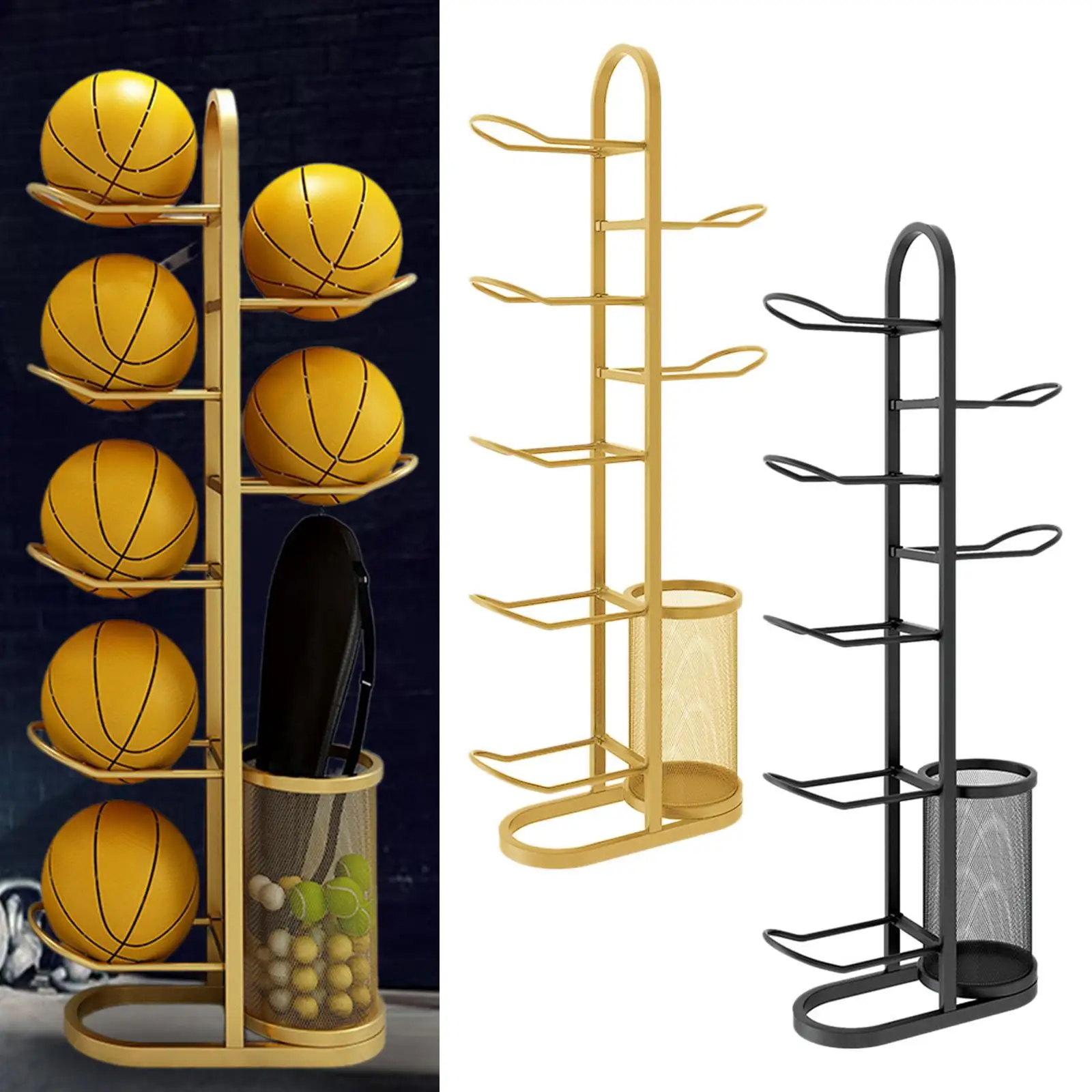 

Basketball Rack Ball Rack Vertical Ball Holder for Kindergarten Garage Home