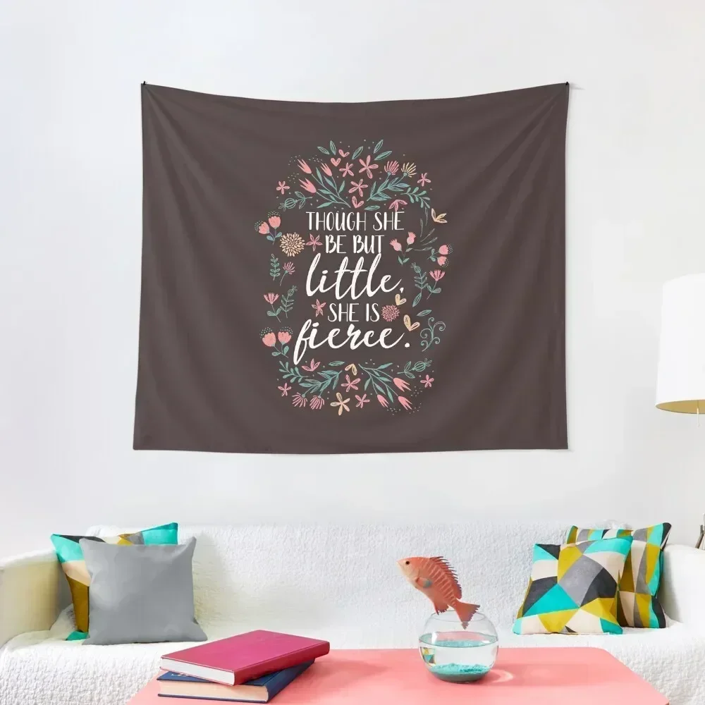 Though She Be But Little She Is Fierce Girl's Stuff Tapestry Home Decorating Room Decoration Korean Style Tapestry