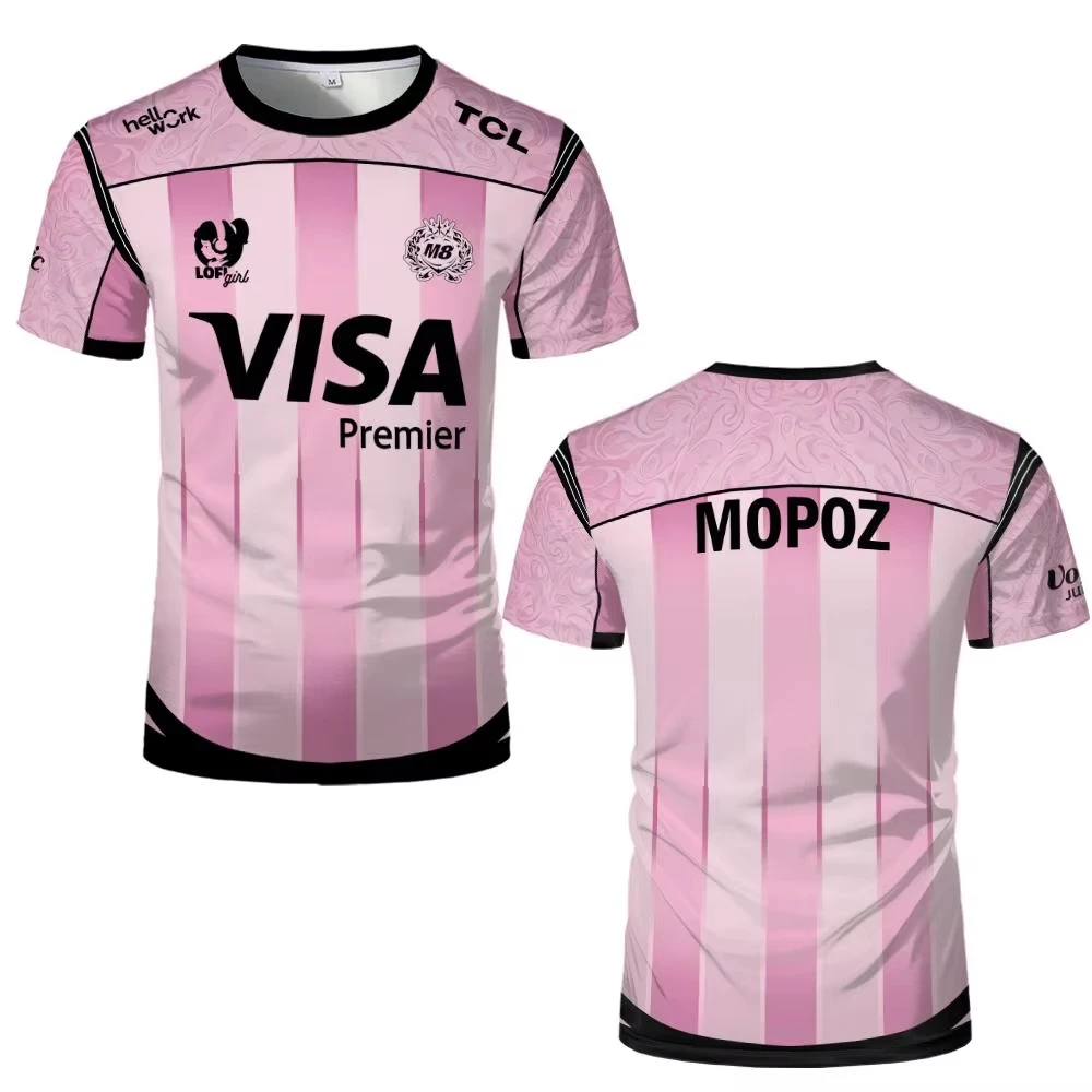 2026 Summer Gentle Mates Esports Jersey M8 Team Men's Sports Breathable Uniform Unisex Streetwear Short-Sleeve Family Kids Tees