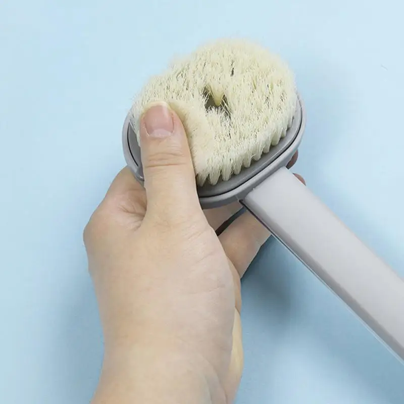 Back Brush Long Handle For Shower Back Bath Scrubber With Shower Gel Storage Detachable Bath Massage Brush For Women Men Body