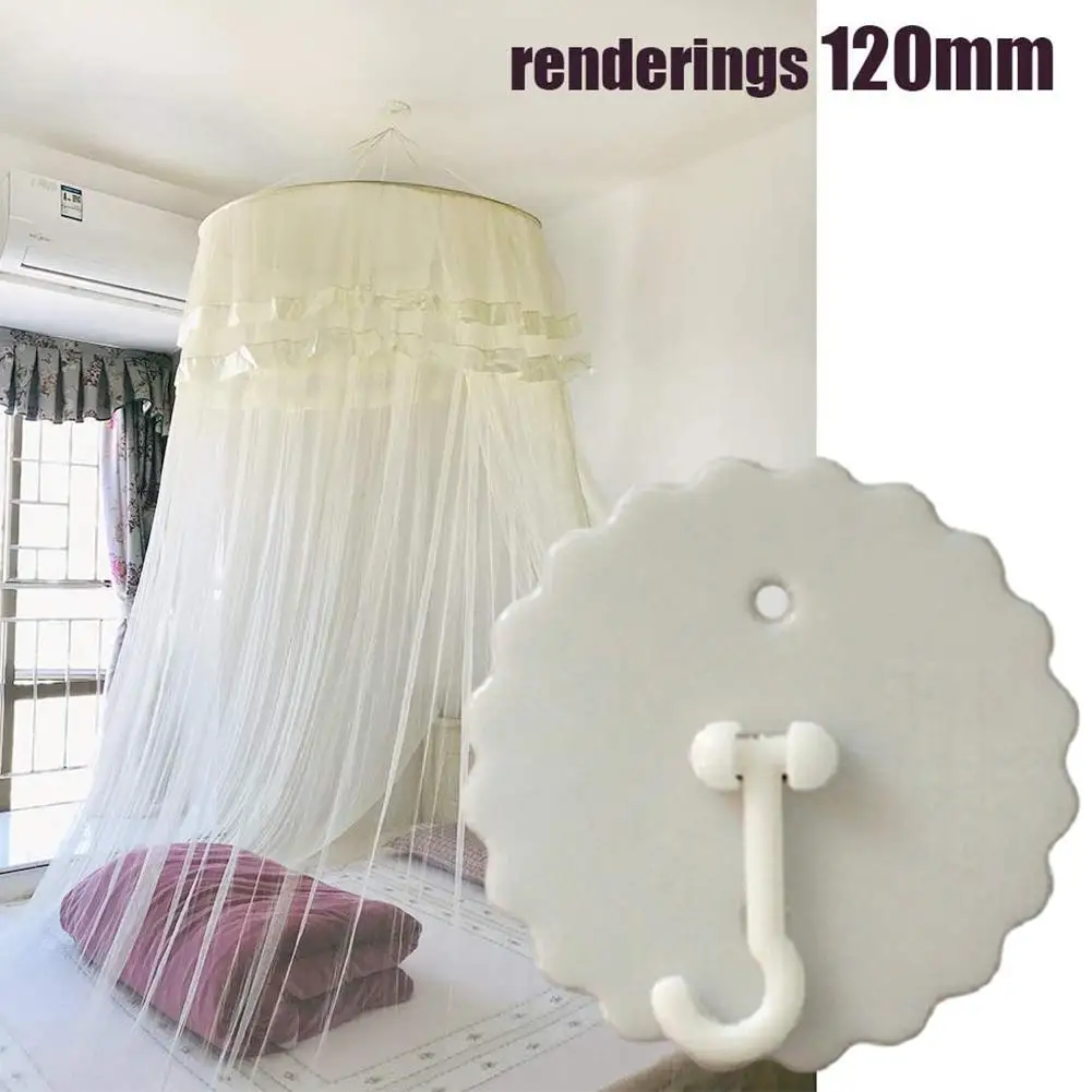 Ceiling Plastic Hooks Mosquito Net Hanger Wall Holder Overhead to Wardrobe Install Hooks Cabinet Porch Hooks Floor Two Ways G2W6