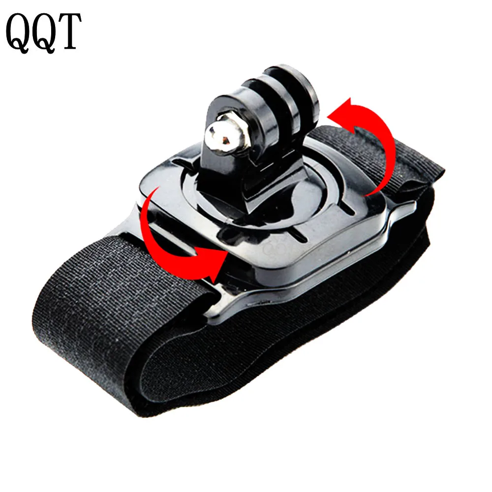 QQT for GoPro Accessories Sport Camera Wristband Mount with 360 Degree Rotation for GoPro Hero12 11 9 8 7 6 5Black for xiaomi yi