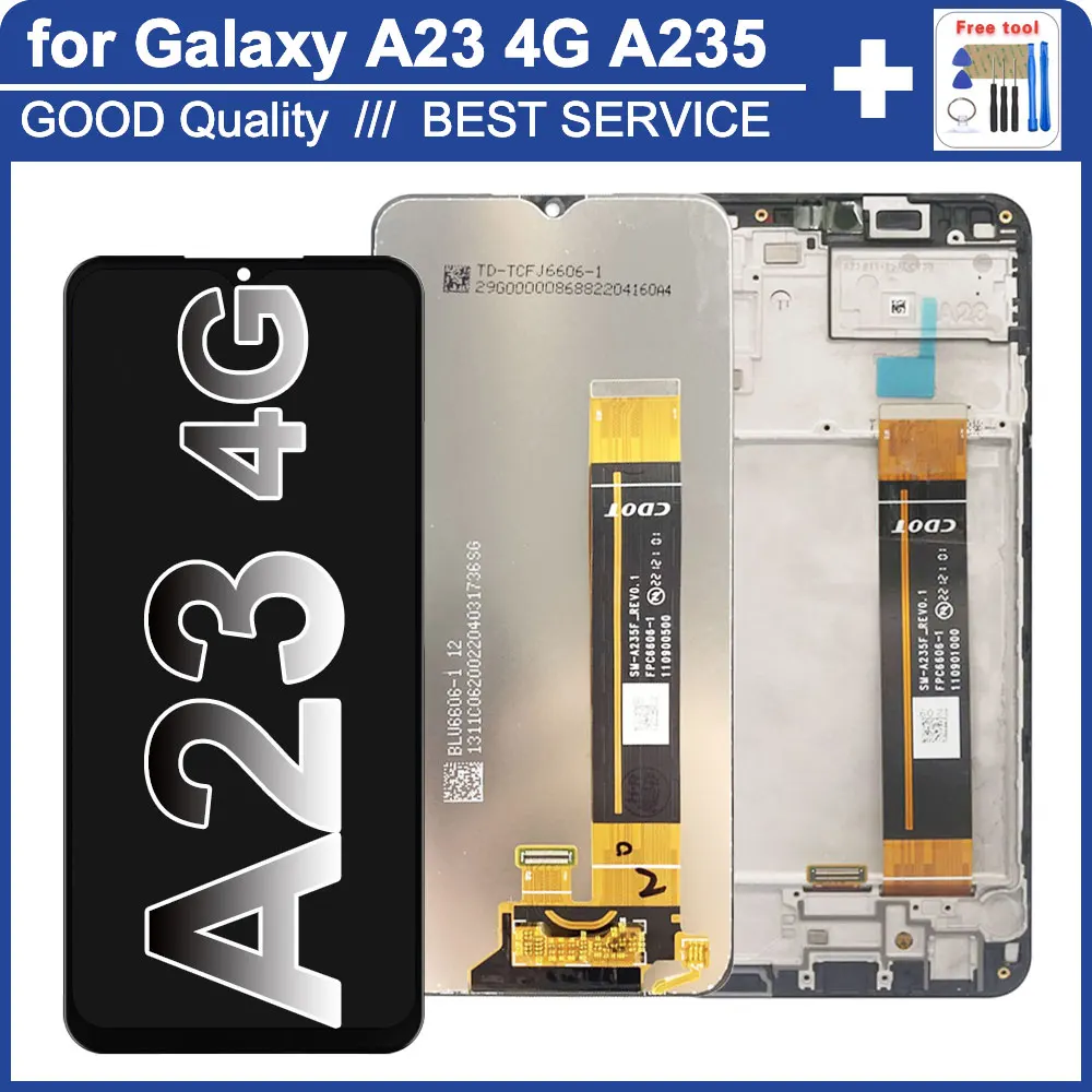 

Tested LCD for Samsung Galaxy A23 4G A235 LCD Display Touch Screen Digitizer Replacement for Samsung A23 Screen SM-A235F A235M