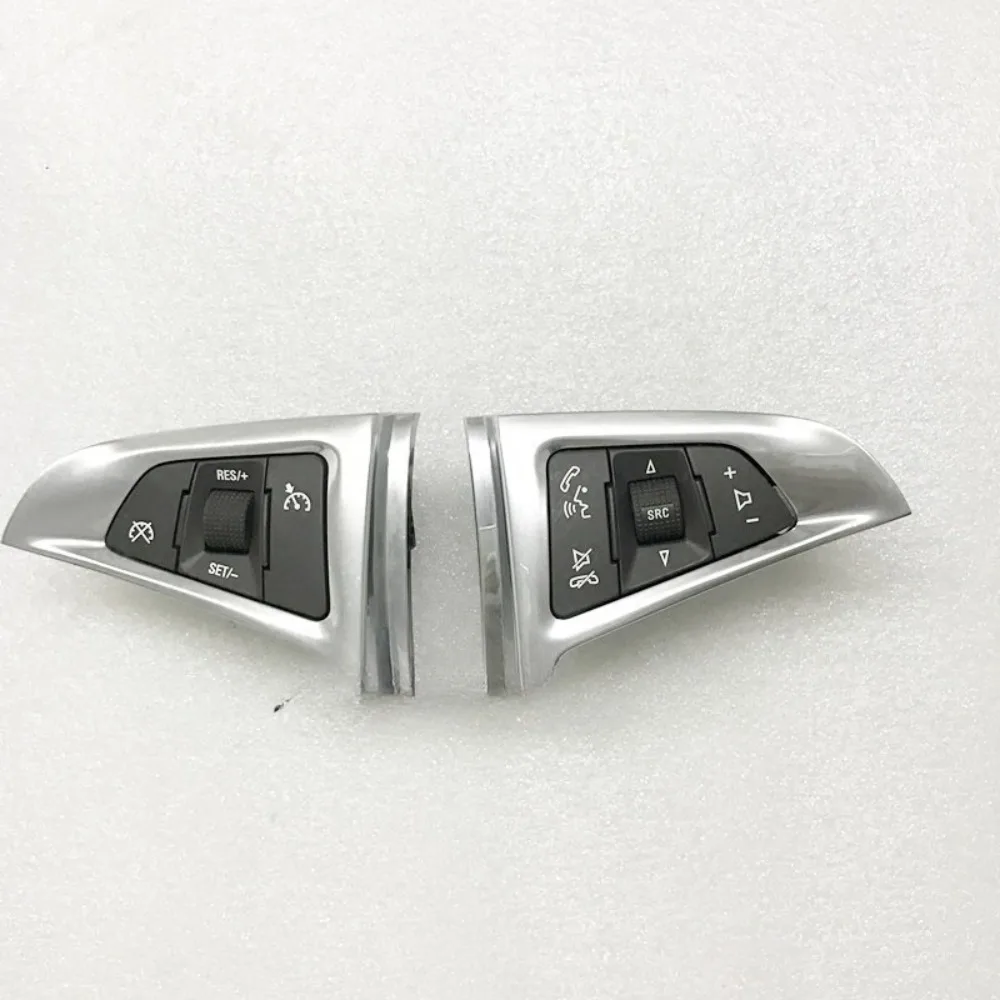 Steering Wheel Switch Button Cruise Volume Genuine Electroplated Coffee Color Black for Buick Regal Lacrosse
