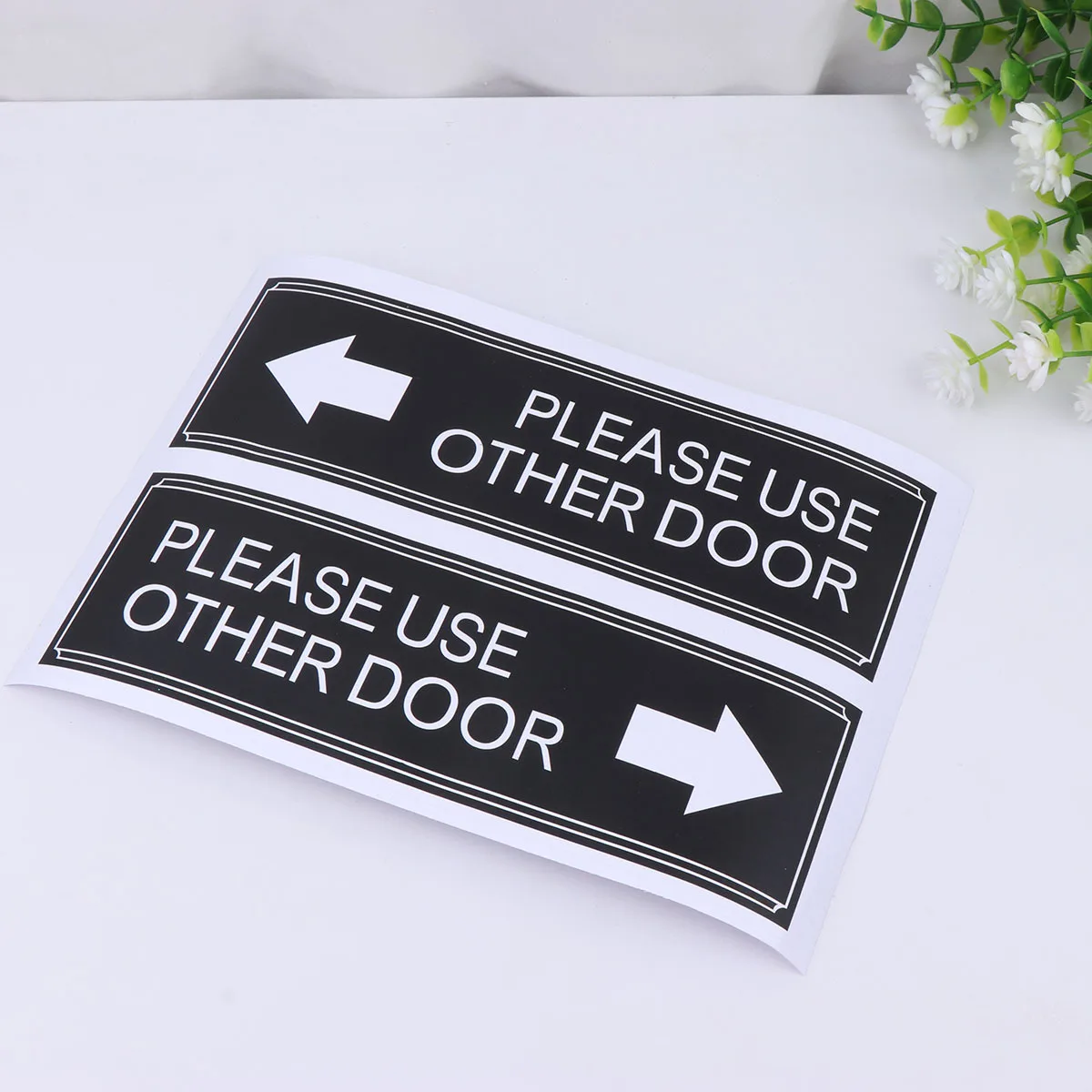 

6pcs Pvc Door Stickers No Transparent Edge Waterproof For Home Hotel Office Restaurant Wall Decor Door Sign Decals