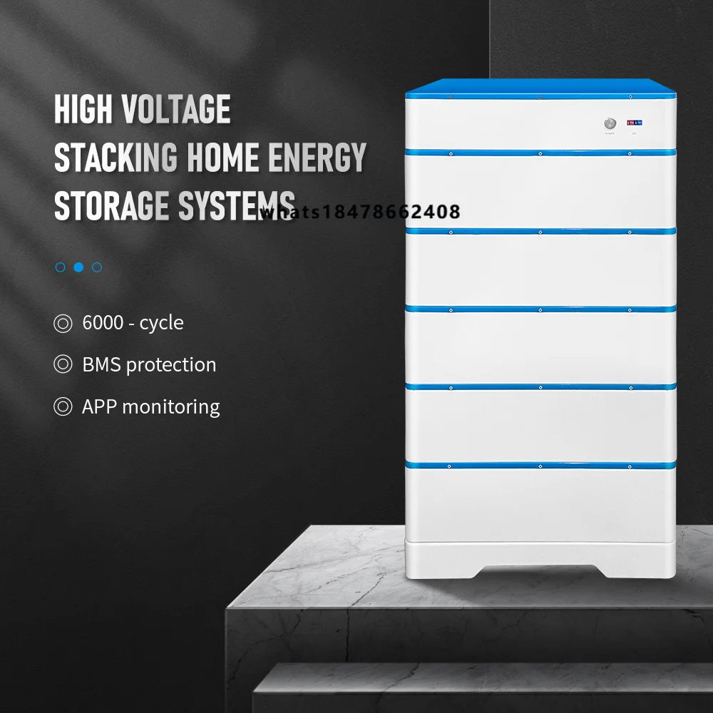 153.6V~358.4V 300Ah Solar Controller 200-850Vdc Stacked LiFePO4 Battery for Small Commercial Energy Storage System  Stacked