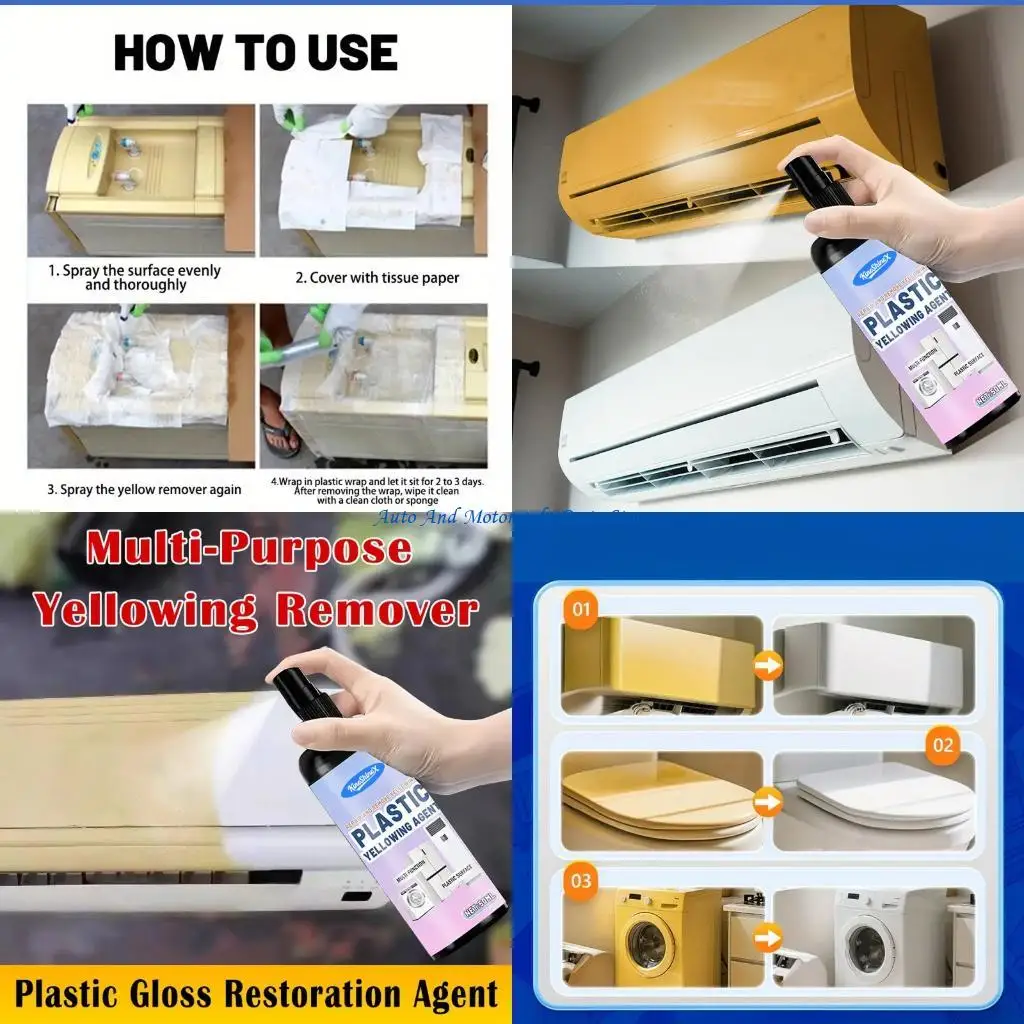 P9FD Washing Machines Shell Stain Remover Air Conditioning Yellowing Removal Sprayer
