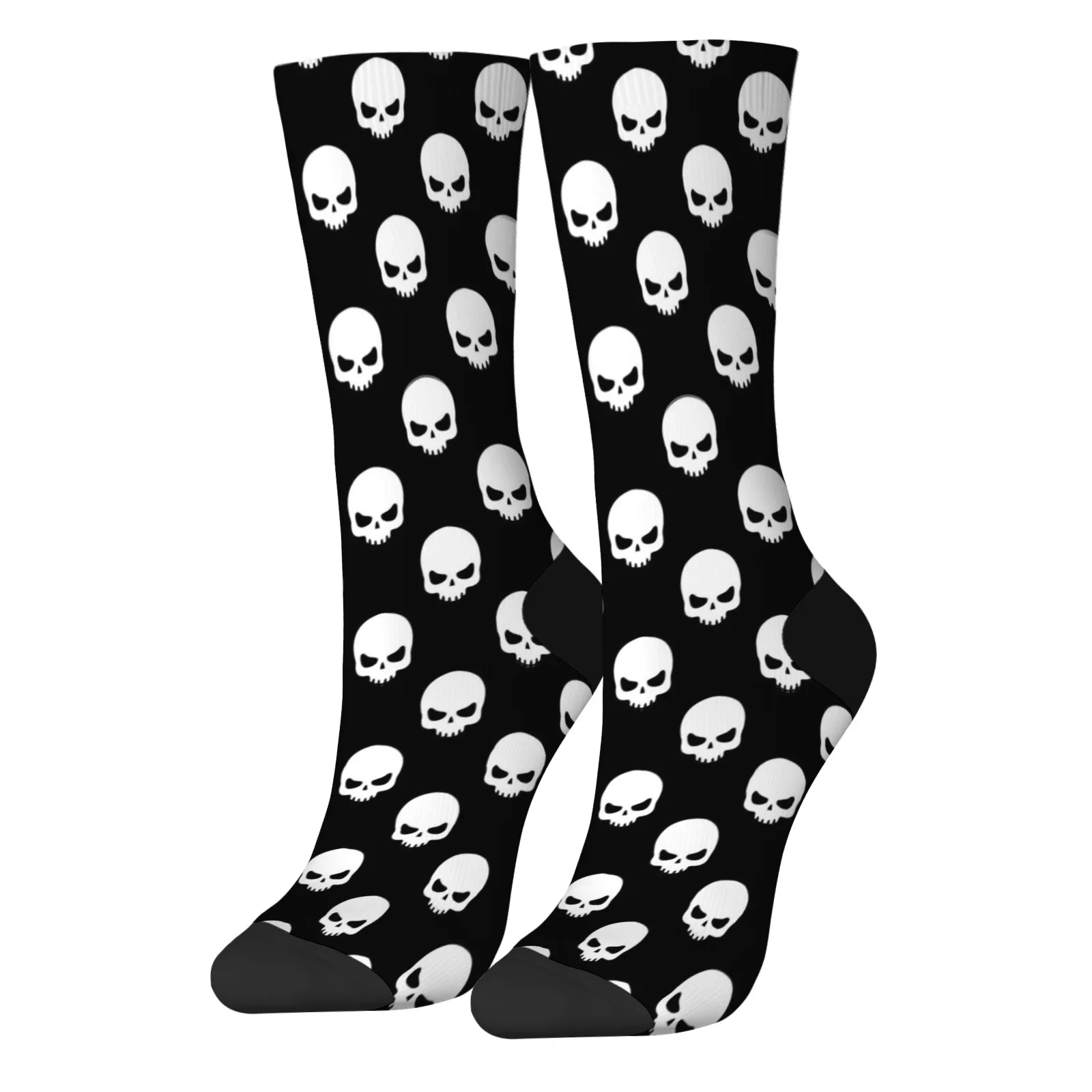 

Новинка, носки Harajuku Street в стиле хип-хоп с темным рисунком черепа — унисекс, мягкие, удобные, дышащие, эластичные, для повседневной носки и подарка